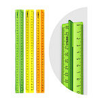 Линейка пластиковая 30см с держателем ЛН42 ассорти