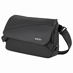 Сумка на плечо большая HEIKKI STREAM, 272640, карман-антивор, А5, черная, 22х31х8 см