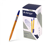 Ручка шариковая Alingar Vectro-A, 1мм, синяя, AL1146A, масляная оранж. корпус, игла