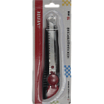 Нож канцелярский 18 мм deVENTE, 4090401, 2 запасных лезвия, мет. направл, фиксатор