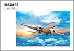 Алмазная мозаика Самолет, 40х50см, M-11782 полная выкладк