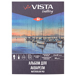 Альбом д/акварели А4 12л Vista-Artista WCCН-A4, 300г/м2 склейка, мелкозернистая, 25% хлопок