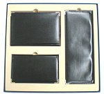 Набор подарочный ежедневник, планинг, визитница, натуральная кожа в подарочной коробке 3-033,3-023,3-016/120 черный