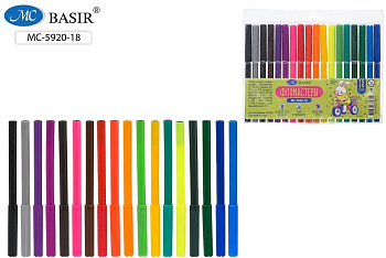 Фломастеры 18цв BASIR. Зайчик, MC-5920-18
