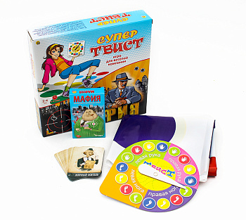 Игра напольная Супер-Твист+игра Мафия ИР-1145