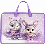 Папка д/руда с ручками А4 Каляка-Маляка Пушистые балерины ПТРА4КМ-Д, пластик