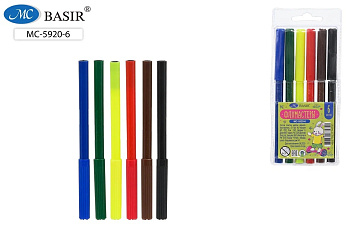 Фломастеры 6цв BASIR. Зайчик, MC-5920-6
