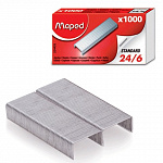Скобы №24/6 Maped 324405 никель 1000шт Скобы №24/6 Maped 324405 никель 1000шт