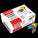 Булавки офисные deVENTE 4130500 с пластиковым флажком 23 мм, 50 шт в картонной коробке, ассорти