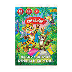 Набор картона 16цв А4 + 16цв бумаги Creativiki НЦКБ16Л16Ц16ЛКР