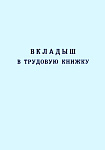 Вкладыш в трудовую книжку,BT-III (новый 2026г) 88*125мм, 36л., бланк