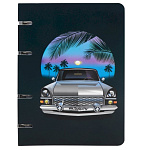 Тетрадь со смен. блоком А5 клетка 80л ПандаРог РетроАвто, 15-5817 пластик. обложка