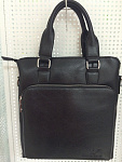 Сумка деловая д/офиса и учебы  кожазаменитель черная 2081-2