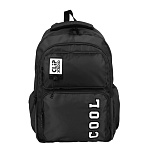 Рюкзак подростковый ClipStudio Черный (576-082) 44х29х16см, 2 отд., 4 карм., ручка, нашивки, подвеска, оксфорд, иск.кожа