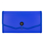 Папка-картотека Alingar, 12отд, AL12823 синяя на пуговице, 26*14см