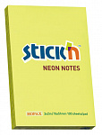 Блок самокл 51*76мм 100л неон желтый Stick`n 21132