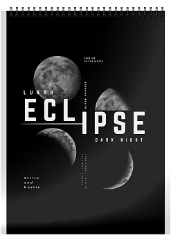 Блокнот А4 60л Ночной спутник, клетка БЛГ4-НС спираль