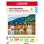 Фотобумага А4, 230г/м2, 50л., 1-сторон. глянцевая 2042405, deVENTE