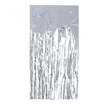 Дождик 100х9см, ПВХ, серебро, 312-141