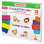 Пластилин  12цв Пифагор 240гр 106429 стек