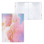 Папка на 20 файлов розовая 400мкм Alingar AL12804/1