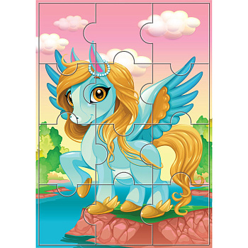 Пазлы магнитные А5 Лошадка, арт 5688