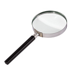 Лупа d 90мм 3кратное увеличен металл. обод Alingar AL8945