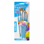 Набор кистей Yalong, нейлон, 6шт, YL83097-6. плоские №2,6,8,14 круглые №2,4