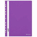 Скоросшиватель с перфорацией А4 фиолетовый 140/180мкм 272897 Brauberg