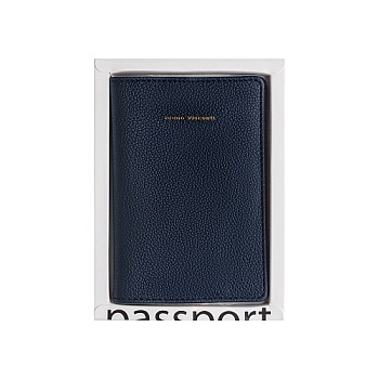 Обложка д/паспорта экокожа Синяя 3-619/04