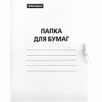 Папка с завязками 380г немелованный картон 257312 Папка с завязками 380г немелованный картон 257312