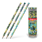 Карандаш чернографитный HB ErichKrause Avocado, 56008, с ластиком, 3-гранный