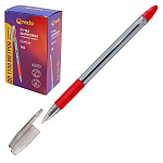 Ручка шариковая QREDO 740, красная, 15-7300, грип 0,7мм