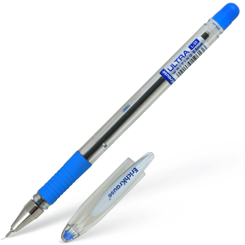 Ручка шариковая масляная синяя ErichKrause Ultra L-30 19613 0,6мм резиновый упор